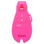 SEGADEN Silicone Cover Protector Case Holder Skin Jacket Compatible with DODGE JEEP CHRYSLER 4 Button Smart Remote Key Fob CV4752 Rose