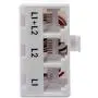 Telephone Splitter 2 Line Adapter - 3-Way Splitter (Line 1, Line 2, and Twin Line) - Dual Line Separator - 4 Conductor Connector (2 Phone Lines) - White, 2 Pack