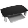 3M Extra Wide Adjustable Monitor Stand, Three Leg Segments Simply Adjust Height from 1'' to 5 7/8'', Sturdy Platform Holds Up to 40 lbs, 16-inch Space Between Columns for Storage, Silver/Black (MS90B)
