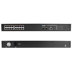 BV-Tech 18 Port Gigabit PoE+ Managed Switch (16 PoE+ Ports | 2 SFP Uplink) – 190W Support Hi-PoE 60W – 802.3at