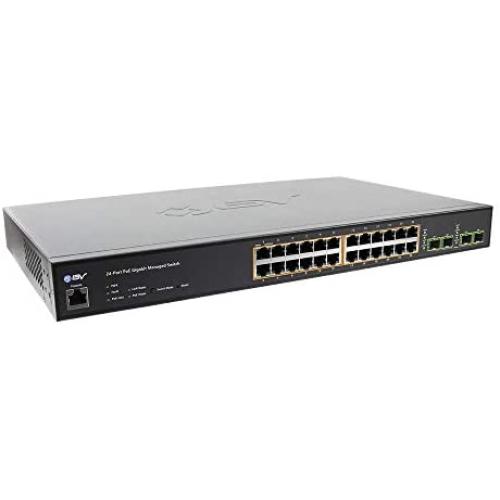 BV-Tech 28 Port Gigabit PoE+ Smart Managed Pro Switch (24 PoE+ Ports | 4 SFP Uplink) – @ 250W – 802.3af/at – Up to 30W Per Port