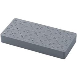 Emoly Silicone Lipstick Holder, Premium Cosmetic Organizer for Brush Lip Eye Makeup Pencil Bottles, 24 Square Makeup Display Case (Gray)