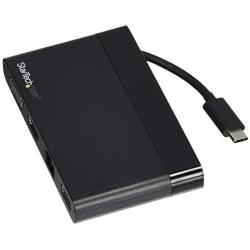 StarTech.com USB C Multiport Adapter with HDMI, VGA, Gigabit Ethernet & USB 3.0 - USB C to 4K HDMI or 1080p VGA Display Mini Dock Hub - USB Type-C Travel Docking Station for USB-C Laptops (DKT30CHVCM)