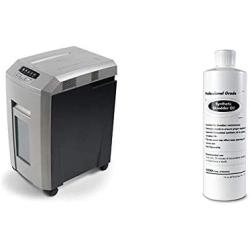 Aurora AU1580MA Professional Grade High Security 15-Sheet Micro-Cut Shredder & SL16 Professional Grade Synthetic Shredder Oil, 16 Oz Flip-Top Leak Proof Bottle