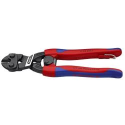 KNIPEX Tools - CoBolt Compact Bolt Cutter With Notched Blade, Spring, Multi-Component, Tethered Attachment (7132200TBKA)