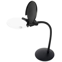 XYK 3X 4.5X Charged Magnifying Lamp, Folding Design with 2 LED Lights Magnifier, Hands Free Magnifying Glass with Light for Close Work, Reading, Workbench, Crafts, Hobbies