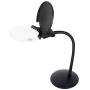 XYK 3X 4.5X Charged Magnifying Lamp, Folding Design with 2 LED Lights Magnifier, Hands Free Magnifying Glass with Light for Close Work, Reading, Workbench, Crafts, Hobbies