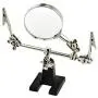 3X Helping Hand Magnifier Station Soldering Iron Base Stand with 2 Clips Clamp & 3X Magnifying Glass for Electronic Handcraf Hobbies and Watch Jewelry