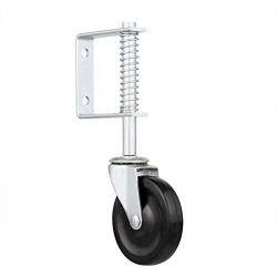Shepherd Hardware 9785 9785E Spring Loaded Gate Caster, 4-Inch, Black