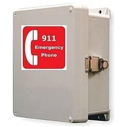 Outdoor Emergency Phone - 911 Only Emergency Land Line Phone System - Weatherproof Call Box