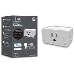 C by GE Smart Plug with Smart Bridge, White, 1-Pack, On/Off Smart Plugs that work with Alexa and Google Home, Bluetooth Smart Plug, WiFi Smart Plug, Smart Outlet for Smart Homes
