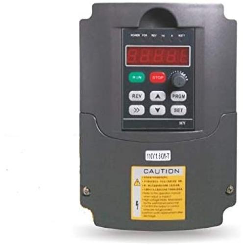 Huanyang VFD CNC Variable Frequency Drive Converter Controller 1 phase 110v input 220v 3 phase output 1.5kw 2hp Inverter for Motor Speed Control