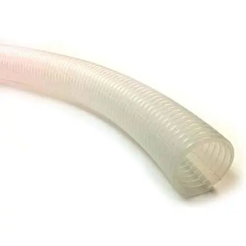 Electriduct 1/4'' Split Wire Loom Tubing Polyethylene Corrugated Flexible Conduit (0.25 Inch ID) - Clear - 10 Feet