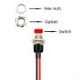 CenryKay 24PCS 1A 250V AC 2 Pins SPS-110 Momentary Mini Push Button Switch Normal Open Button Switch Copper Foot 7MM with Pre-soldered Wires (Push Button Switch Wires)
