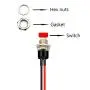 CenryKay 24PCS 1A 250V AC 2 Pins SPS-110 Momentary Mini Push Button Switch Normal Open Button Switch Copper Foot 7MM with Pre-soldered Wires (Push Button Switch Wires)