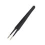 AnFun 4 Pieces ESD Tweezers Set Anti-Static Tweezers Stainless Steel Tweezers for Eyelash Extension,Electronics, Jewelry-making - Straight and Curved Tip Tweezers