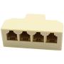 ZRM&E Telephone Junction Box 6P4C Telephone Distributor 4 Way Telephone Splitter 1 Female to 3 Female