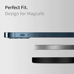3PCS Alquar Compatible for iPhone 12 Magsafe Magnetic Charger Silicone Case, Gel Pad Cover for Magsafe Wireless Magnetic Charger (Black)