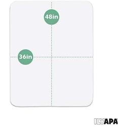 Ilyapa Office Chair Mat for Hard Floors 2 Pack 36'' x 48'' Heavy Duty Clear, PVC Chair Mat for Hardwood and Tile Floors, Protective Floor Mat for Home or Office
