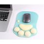 Cat Paw Mouse Pad with Wrist Support Soft Silicone Wrist Rests Wrist Cushion Comfort Mouse Pad Computer Mouse Mat Desk Decor Green(10.7x7.8x0.9) (Green)