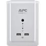 APC Wall Outlet Plug Extender, Surge Protector with USB Ports, P6WU2, (6) AC Multi Plug Outlet, 1080 Joule Surge Protection White