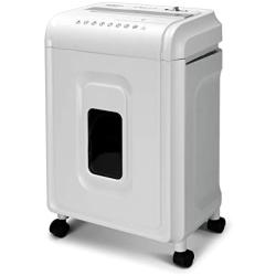 Aurora AU1262XA Anti-Jam 12-Sheet Crosscut Paper and CD/Credit Card Shredder, White/Gray