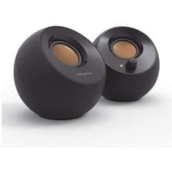 Creative Pebble 2.0 USB-Powered Desktop Speakers with Far-Field Drivers and Passive Radiators for Pcs and Laptops (Black)