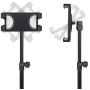 T-SIGN IPad Tripod Stand Reinforced Floor Tablet Mount, Foldable Adjustable Height for iPad Mini, iPad Air, and More 7 to 13 Inch Ipads, Phone Holder, Carrying Case, Bluetooth Remote Control