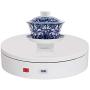 ComXim 110V Electric Rotating Turntable,7.87in(20cm) Diameter,Rotating by Random Direction, Applied to Product Photography, Still Life Photography, Product Display,Cake Display (White)
