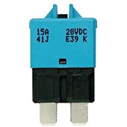 LENKRAD 5pcs 15A Circuit Breaker Blade Fuse Manual Reset RV Marine ATS Fuse 12V-28V DC (Blue)
