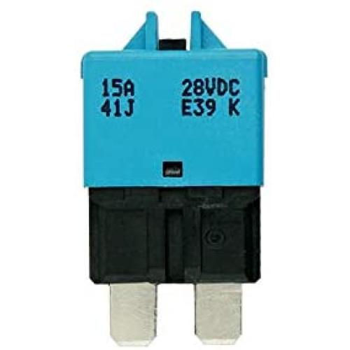 LENKRAD 5pcs 15A Circuit Breaker Blade Fuse Manual Reset RV Marine ATS Fuse 12V-28V DC (Blue)
