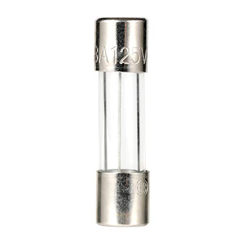 20PCS Light Fuses 110V 125V 8A Slow-Blow Mini Light Strings Replacement Glass Fuses 0.2 x 0.79 inch / 5 x 20 mm