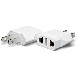 Unidapt EU Europe to US USA Travel Plug Adapter Power Converter AC (Pack of 2)