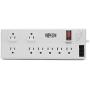 Tripp Lite Surge Protector Power Strip 8 Outlet, 6ft Cord, DSL/Phone/Modem Protection, 3150 Joules, TAA (TLP806TELTAA)