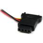 StarTech.com SATA to LP4 Power Cable Adapter with 2 Additional LP4 - Power adapter - 4 pin internal power (F) to SATA power (M) - 5.9 in - black - LP4SATAFM2L