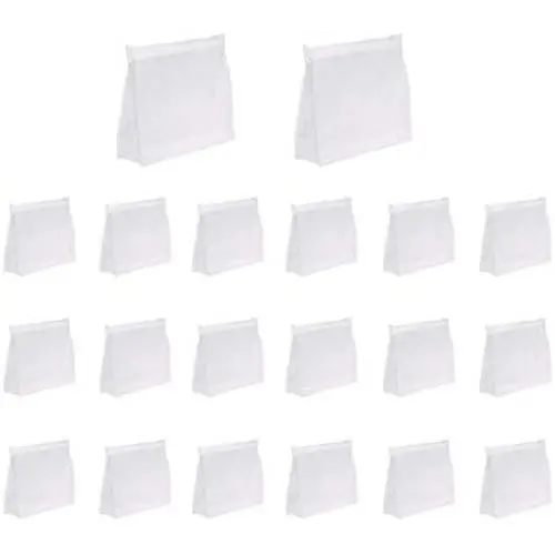 yiwoo 20Pcs Mini Small PVC Transparent Plastic Cosmetic Organizer Bag Pouch With Zipper Closure for Vacation Travel, Bathroom and Organizing Waterproof Makeup Bag