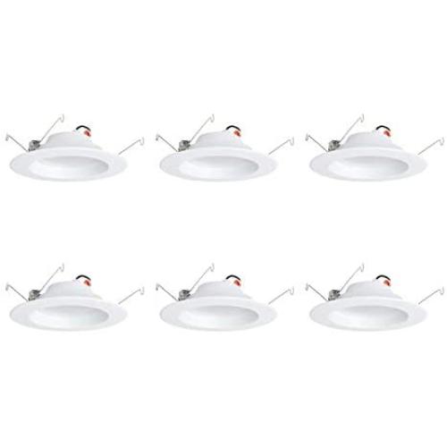 AmazonCommercial 120 Watt Equivalent, 5/6-Inch Recessed Downlight, Dimmable, Round LED Light Bulb | Warm White, 6-Pack