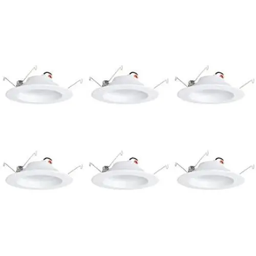 AmazonCommercial 120 Watt Equivalent, 5/6-Inch Recessed Downlight, Dimmable, Round LED Light Bulb | Warm White, 6-Pack