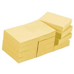 Post-it Greener Notes, 1.5x2 in, 12 Pads, Americas #1 Favorite Sticky Notes,Canary Yellow, Clean Removal, 100% Recycled Material (653 RP)