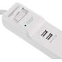 Amazon Basics 6-Outlet Surge Protector Power Strip with 2 USB Ports - 1000 Joule, White