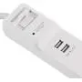 Amazon Basics 6-Outlet Surge Protector Power Strip with 2 USB Ports - 1000 Joule, White