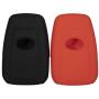 Lcyam Black Red Soft Material Silicone Key Fob Cover Case 3 Button Fits for Toyota Prius Avalon Corolla Camry RAV4 Smart Keyless Remote