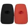 Lcyam Black Red Soft Material Silicone 4 Buttons Key Fob Cover Case Fits for 2019 2020 2021 Toyota RAV4 XLE Camry Hybrid XSE Corolla Avalon Smart Key