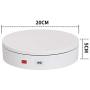 ComXim 110V Electric Rotating Turntable,7.87in(20cm) Diameter,Rotating by Random Direction, Applied to Product Photography, Still Life Photography, Product Display,Cake Display (White)