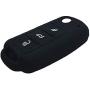 LemSa 2Pcs 3 Buttons Silicone Flip Key Fob Cover Case Protector Holder for VW Volkswagen Jetta GTI Passat Golf Tiguan Touareg Beetle, Black