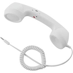 CellCase Vintage Retro 3.5mm Telephone Handset Cell Phone Receiver Mic Microphone Speaker for iPhone iPad Mobile Phones Cellphone Smartphone (White)