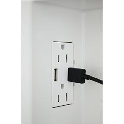 DATA COMM Electronics 45-0231-WH USB Recessed Media Box with Duplex Receptacle and 4.0 Amp Dual USB Ports