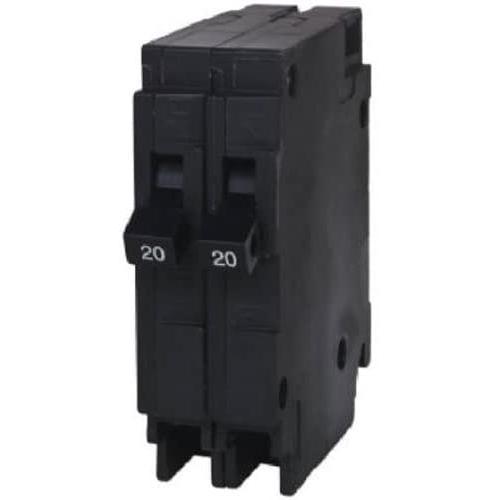 Siemens Q2020 Two 20-Amp Single Pole 120-Volt Circuit Breakers, for use only where Type QT breakers are allowed