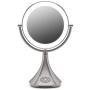 iHome All-in-One, 7X Magnify, 9'' 2-Sided LED Bluetooth Audio, Phone Charging Makeup Mirror, Bright LED Light Up Mirror, Natural Light, Double-Sided Vanity Mirror, Hands-Free Speakerphone