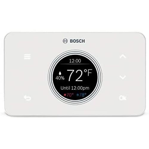Bosch Thermotechnology BCC50 Wi-Fi Thermostat-Works with Alexa and Google Assistant, All-in-One, Touch Screen, Safety Control, Smart Home, White